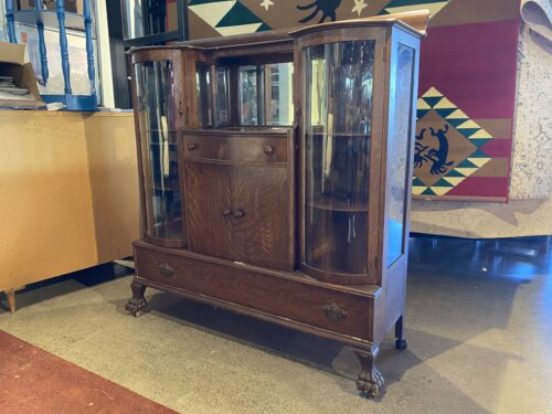ROCKFORD Vintage Double Curved Display Shelf Cabinet