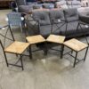 IKEA Granas Modern Black Metal and Wicker Dining Chairs (4)