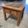 SUNNY DESIGNS Sedona Wood and Slate End Table