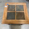 SUNNY DESIGNS Sedona Wood and Slate End Table