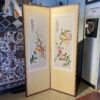 Vintage Avian Silk Embroidered Room Divider