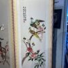 Vintage Avian Silk Embroidered Room Divider