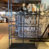 Carlito Open Metal & Glass Display Shelf
