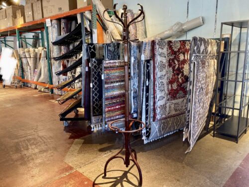 Dark Wood Spin-Top Multi-Hook Coat Rack