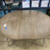 Old Skool Dark Wood Veneer Oval Dining Table