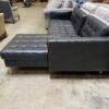 IKEA Morabo Black Tufted Leather Sectional