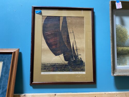 "Close on the Wind" Original Ink Print by Berghoff