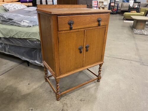 Vintage Nightstand with Elegant Twist Legs