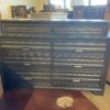 Grey Black Eight Drawer Dresser