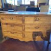 Rustic Bow Front Six Drawer Dresser
