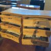 Rustic Bow Front Six Drawer Dresser