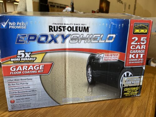NEW! RUSTOLEUM Epoxy Shield Tan Garage Floor Coating Kit