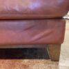 Boxy Leather Accent Chair in a Reddish-Brown