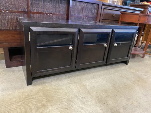ASHLEY Black Wood Entertainment Center