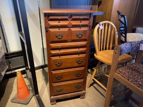 Tall Slim Six Drawer Dresser