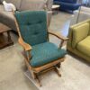 Vintage Rocking Chair With Floral Cushion