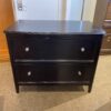 Black Dresser with Two Deep Drawers