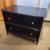 Black Dresser with Two Deep Drawers