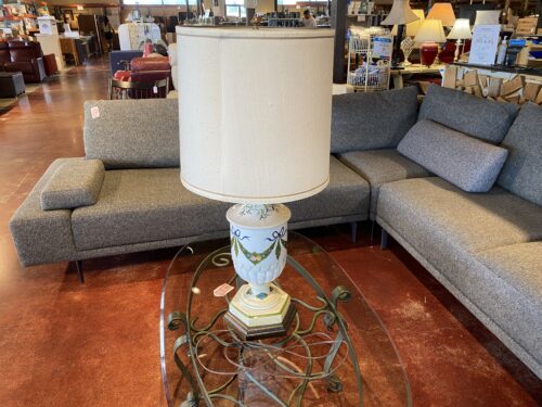 Vintage Floral Porcelain Table Lamp