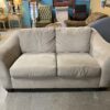 Tan High Arm Loveseat