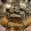 Hammered Brass Tiger Head Table Lamp