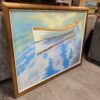 Original Canoe on Lake Oil Painting