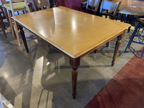 Two Tone Dining Table with Turned Legs