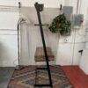 Metal & Wood Leaning Desk w/ 2 Shelves