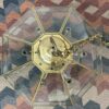Brass Octagonal 6-Light Chandelier