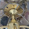 Brass Octagonal 6-Light Chandelier