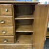 Oak 5-Drawer Dresser w/ Cabinet