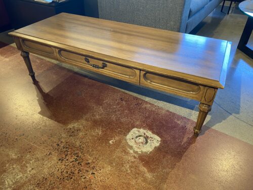 Living Room Coffee Table with Center Drawer
