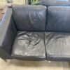 ITALSOFA Black Leather Modern Legged L Sectional