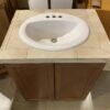 Double Door Stone Tile Sink Cabinet