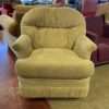 Plump Beige Swivel Rocker Armchair