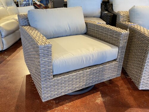 NEW! TK Classics Florence Swivel Outdoor Chair, Grey (Auburn Store)