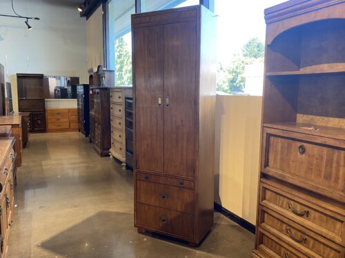 DREXEL Passage Campaign-Style Wardrobe Cabinet