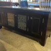 Dark 4-Door Media Stand