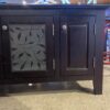 Dark 4-Door Media Stand
