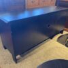 Dark 4-Door Media Stand