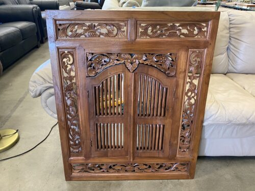 Elegantly Carved Floral Gate Mirror