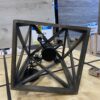 Rustic Farmhouse Black X Frame Chandelier