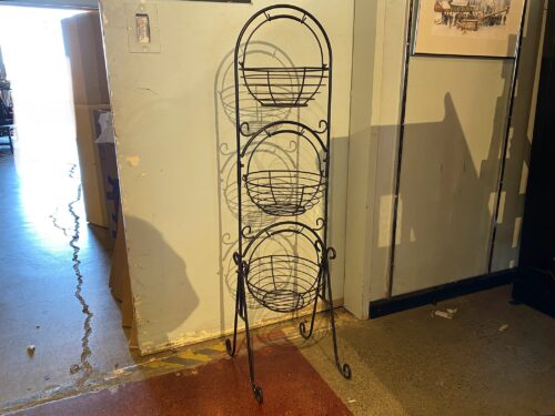Black Hanging Wire Basket Storage Tower