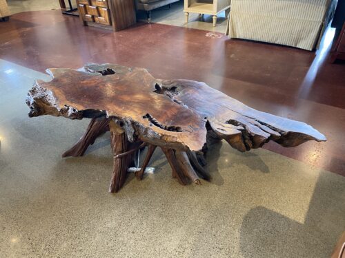Rustic Live Edge Burl Coffee Table