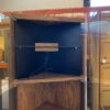 Lighted Glass Door Corner Cabinet