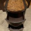 Leather Strapped Old-World Map Barrel Table