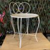 Prim White Metal Plant Stand Stool