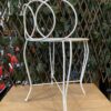 Prim White Metal Plant Stand Stool