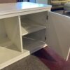 Wide White Media Stand
