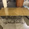 32-Bottle Wine Storage Table w/ Glass Topper